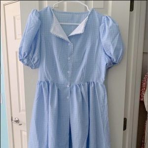 Blue plaid dress